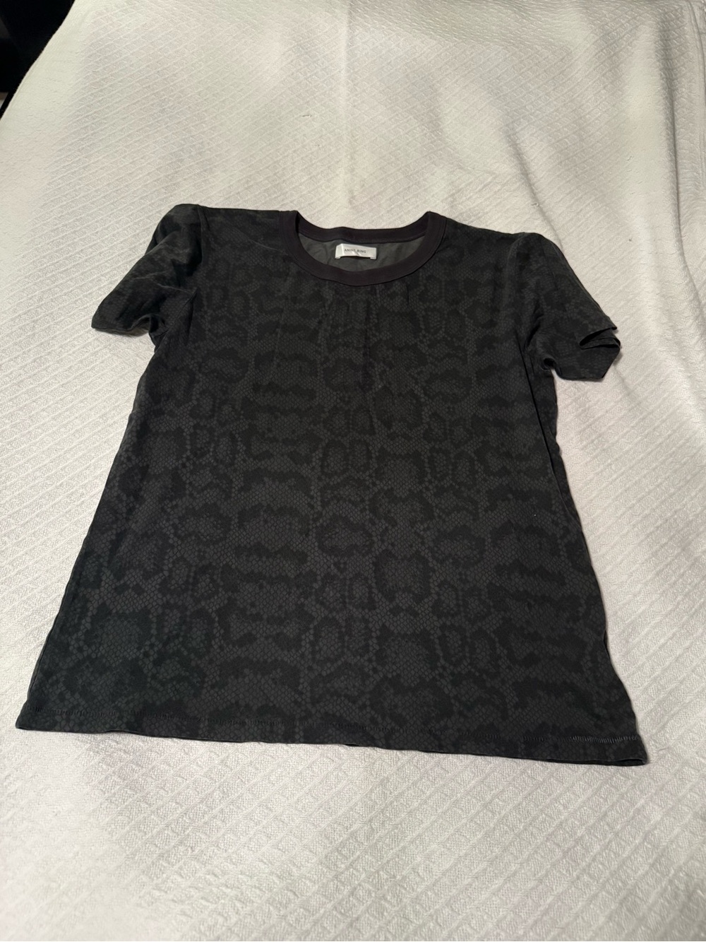 Anine Bing Black Crewneck Tee